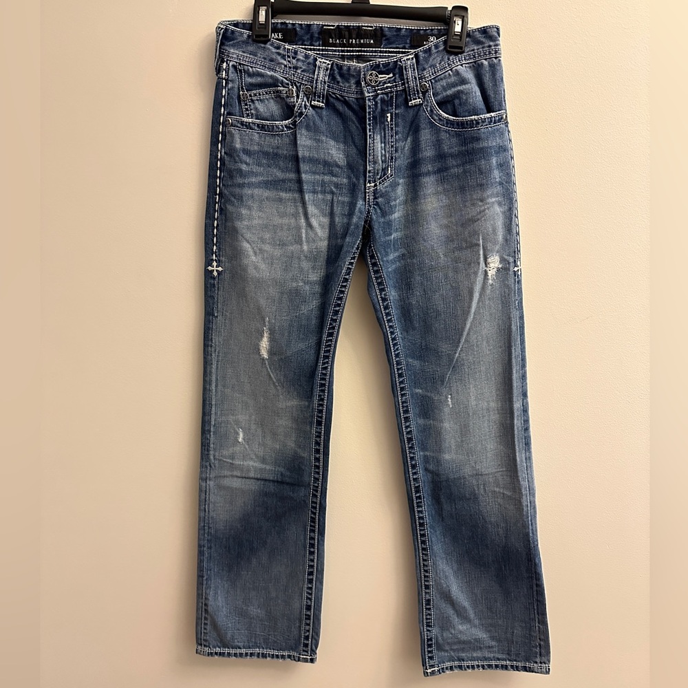 AFFLICTION Med Wash Blake DESTROYED EMBELLISHED SZ 30